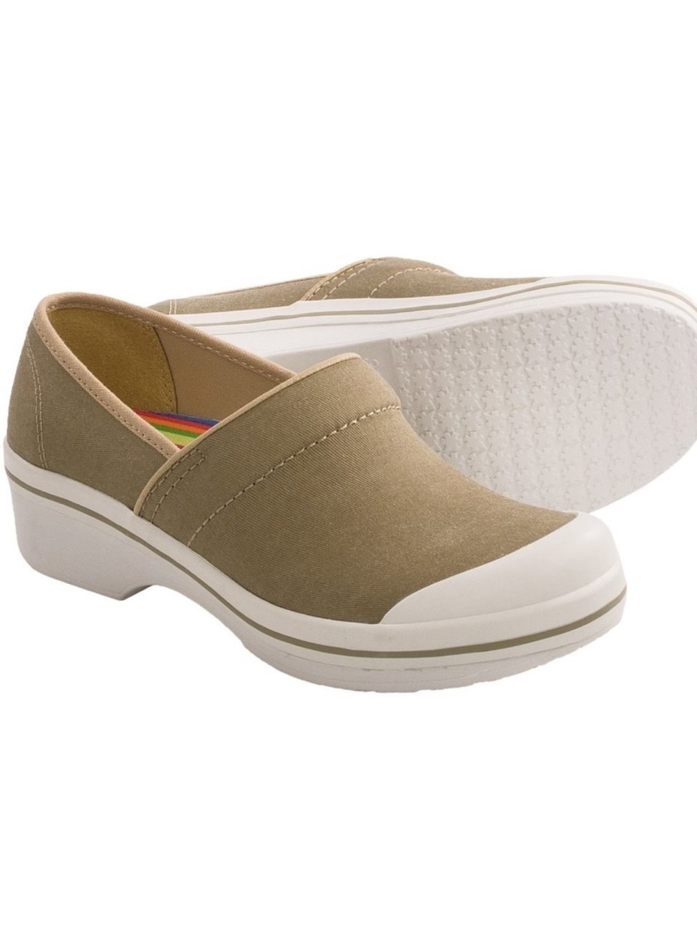 Dansko Volley Vegan Canvas Slip-On Clogs - Tan - Size 39